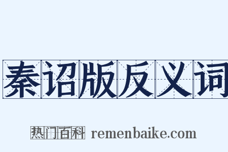 秦诏版反义词是什么意思的图片